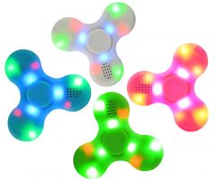Antistresový Fidget Spinner s LED podsvícením a reproduktorem