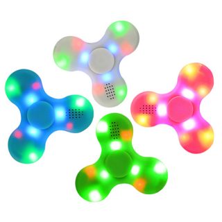 Antistresový Fidget Spinner s LED podsvícením a reproduktorem