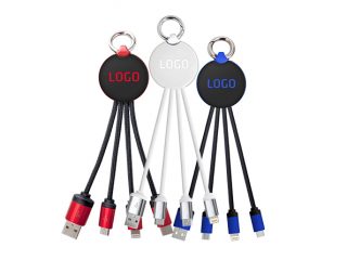 Nabíjecí USB kabel LED 3v1 UC023